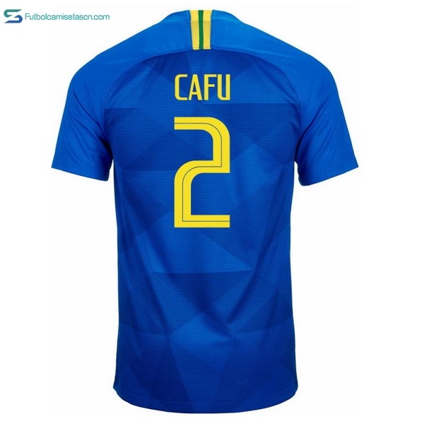 Camiseta Brasil 2ª Cafu 2018 Azul